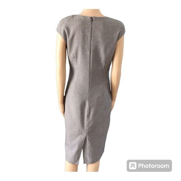 Zara Basic Tube Houndstooth Pattern Sheath Checker Work Office Dress - Picture 2 of 12